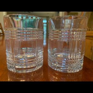 Ralph Lauren Glen Plaid Double Old Fashioned Glasses Set of 2